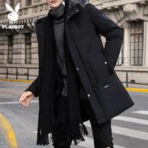 Playboy winter down jacket men long Tide brand winter clothes 2021 New handsome thick coat mens