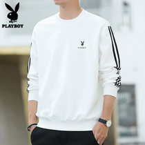 Playboy autumn long sleeve T-shirt mens clothes trend White autumn clothes with casual base shirt mens clothing