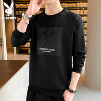 Playboy autumn long-sleeved T-shirt mens top fashion brand trend sweater clothes spring and autumn T-shirt base shirt men