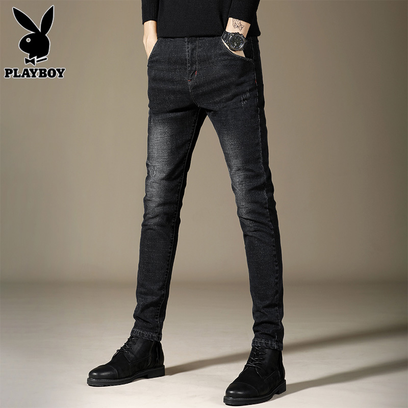 Florist Playboy casual jeans Men's boomer shades for summer slim fit 2022 new elastic long pants men's pants