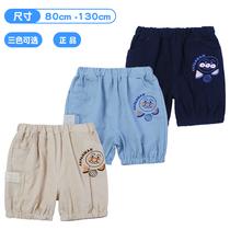 Spot: bread Superman warriors children cotton linen wide leg pants boy pants boy pants outside wearing shorts summer load