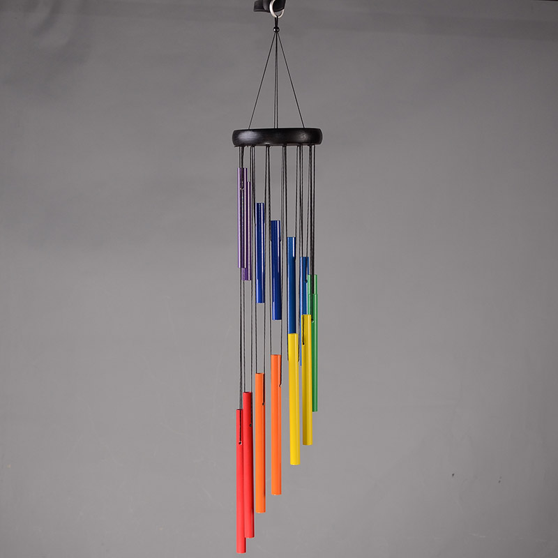 Metal colorful rotating wind chimes hanging door decoration Creative birthday gifts Girls bedroom balcony decoration hanging decoration