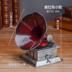 đầu đĩa than technics Cổ ghi âm retro rèn sắt ghi máy nghe nhạc mô hình prop bar nhà phòng khách trang trí hiển thị trang trí - Máy hát 	đầu đĩa than loa kèn Máy hát