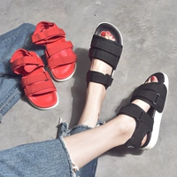 Giày sandal đế đỏ nữ 2019 mới hè phẳng đế bằng thể thao hoang dã đế dày đế dày đi biển - Sandal dép lv chính hãng