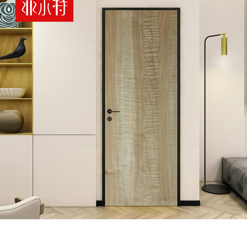 Filt narrow side door bedroom door modern minimalist soundproof door solid wood composite baking-free lacquered wood door package door set door