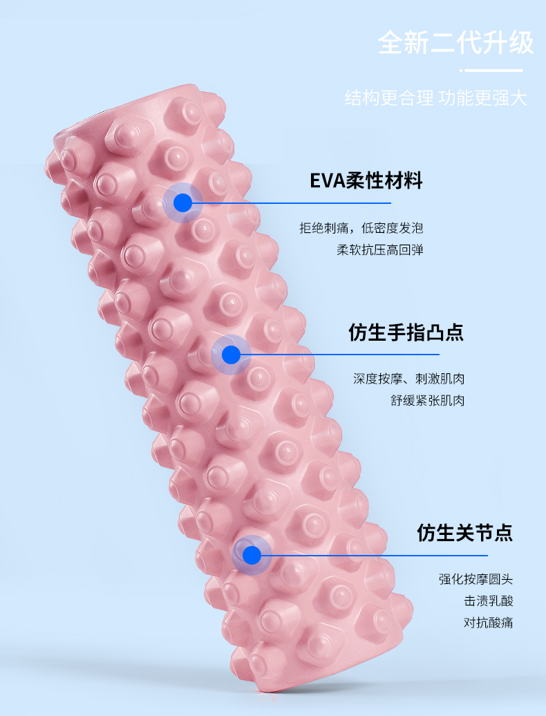 派度泡沫轴瑜伽柱按摩棒瘦腿滚轴轮