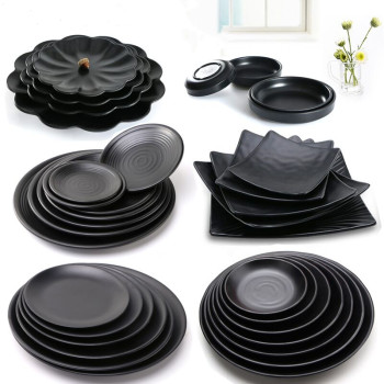 Plate melamine meal plate commercial round hotpot dish
