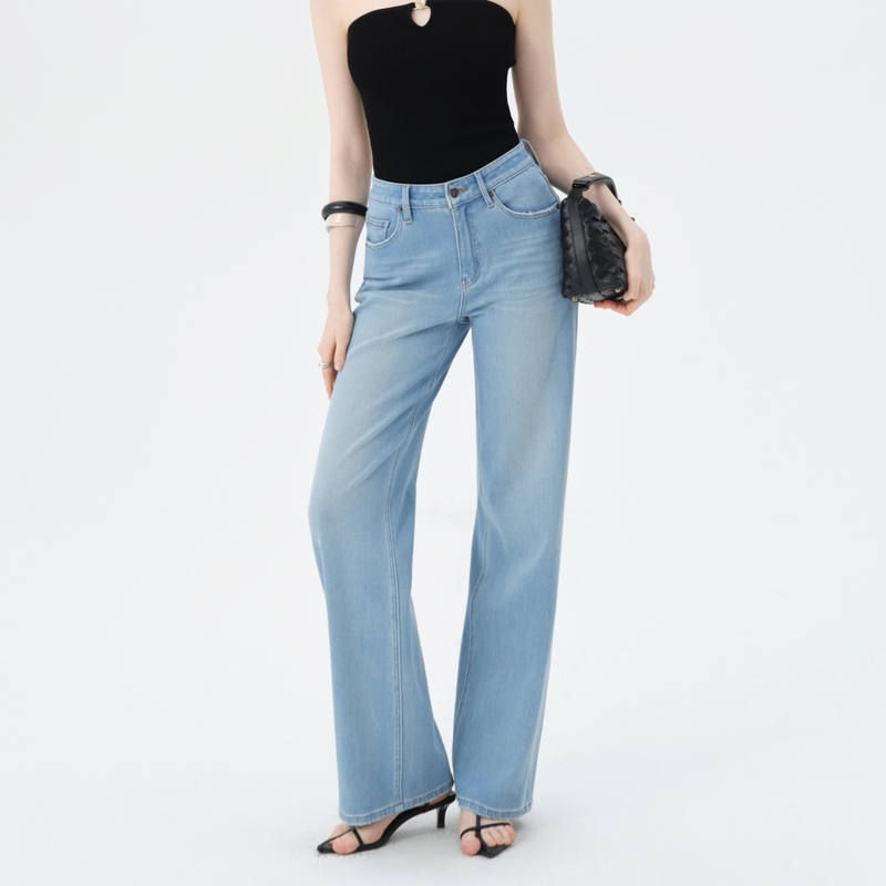 [Big Beard and Big Face Family] Stretchy and Comfortable Slim Straight-Leg Pants 2026 New Casual Jeans 87012