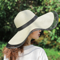 Summer beach straw hat children Korean version of tide seaside big brim sunscreen sunshade travel holiday Joker big edge cool hat