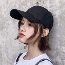 Simple black baseball cap female Korean tide Joker cap male face little couple shade hipster street