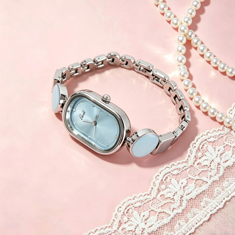Mapping Hong Kong Light Luxury Watches, Niche Light Luxury, High-End Feel, Elegant Quartz Watches, Irregular Bracelets, Waterproof