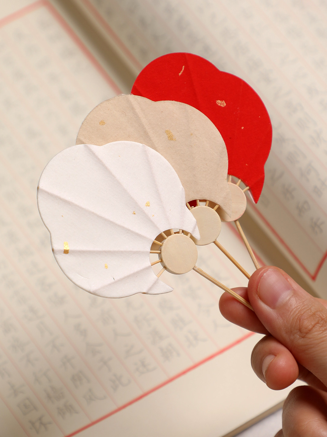 Mini Pocket Bookmark Small Fan Chinese Style Creative Toothpick Fan DIY Handwritten Palm Fan Blank Hand-Painted Fan