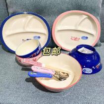 Japan Nitori Special Cabinet Day Style Fun Rabbit Car Car Children Separated Dinner Plate Microwave Children Bowls Cute