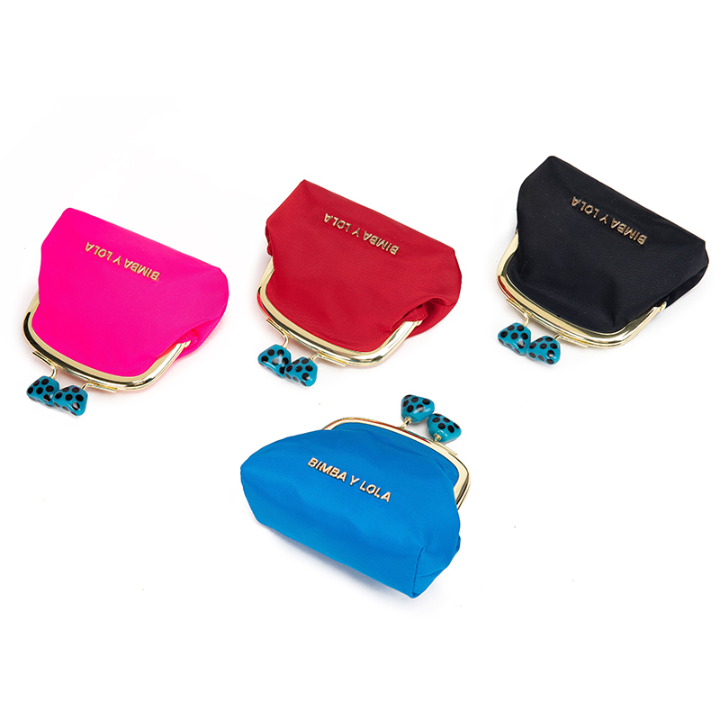 Spanish Bimba Y Lola Girl's Coin Purse Storage Bag Cute Simple Snap Button Shell-Shaped Makeup Bag