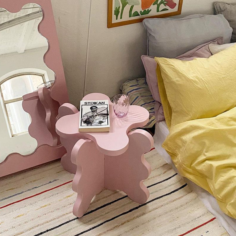 Net red in petal tea several small household living room Nordic designer balcony table with light luxury sofa