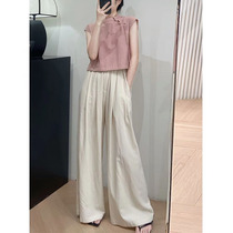 2024 new style outfits a complete set of new Chinese womens clothing national style high JI sense small dress retro buckle vest suit