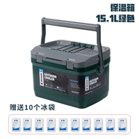 Зеленая теплоизоляционная коробка 15,1 л. Дайте 10 мешков со льдом/F6