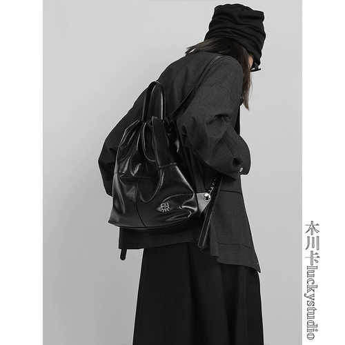 木川卡 Оригинальный дизайнерский ретро рюкзак, сумка на одно плечо, премиум класс