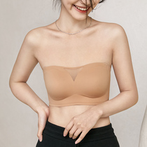 Anti-slip without shoulder strap lingerie lady without steel ring small breasted with bra Summer teen wrapped in chest thin cup of invisible bra