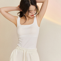 Pure cotton beating bottom harnesses vest with chest cushion female summer slim one-piece underwear inner lap to wear anti-walking light white