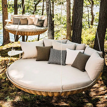 Swing Outdoor Hanging Balcony Indoor Garden Outside Swing Blue Chair Hanging Basket Wine Chair