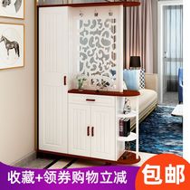 Entry entrance entrance shoe cabinet integrated Hall partition cabinet modern simple hollow double-sided entrance living room screen decoration cabinet