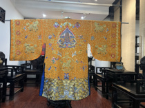 Taoist priests orange all-gold imitation handmade five-unicorn robes Taoist high-gong robes and robes are available in multiple colors