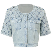 (Exotic·Morocco-same style in shopping malls) MAXRIENY exquisite casual straight short rhombus jacket