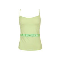 YESCODE Korean girl pure cotton soft and comfortable and breathable butterfly knot adjustable shoulder strap plastic body summer vest
