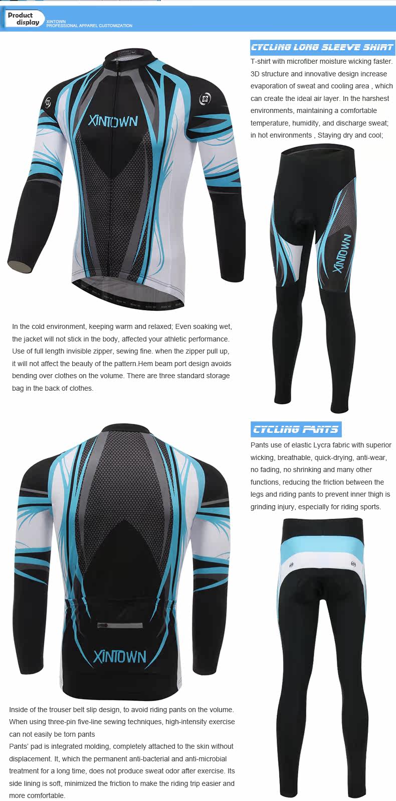 Tenue de cyclisme homme XINTOWN - Ref 2208143 Image 11