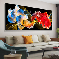 The Chaejin Carp Cross Embroidered 2022 New Line Embroidered Living Room Nine Fish Bedroom Cross Embroidered Modern Style Embroidered Atmosphere