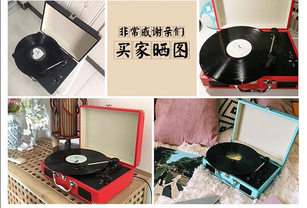 Máy ghi âm cầm tay Máy ghi âm cầm tay cổ LP Máy ghi âm LP Máy ghi âm cổ điển Loa tích hợp kim đĩa than technics