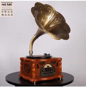 Big Horn Gramophone Antique lp Vinyl Recorder Retro Máy ghi âm Vintage CD / U Đĩa Radio