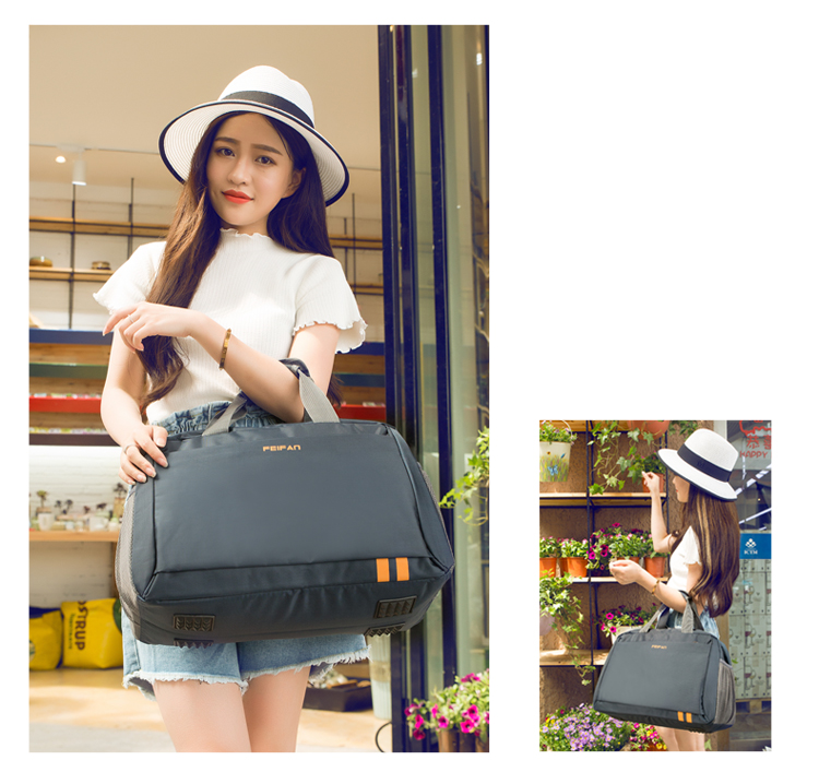 Công suất lớn túi du lịch di động nữ của nam giới vai du lịch ngắn túi du lịch túi Han Chao túi du lịch phòng tập thể dục túi túi du lịch gấp gọn