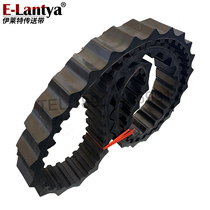 Robotic Chassis Rubber Caterpillar-carrying Climbing Machine Synchronous Belt Caterpillar XH100 Outer non-slip semicircular teeth