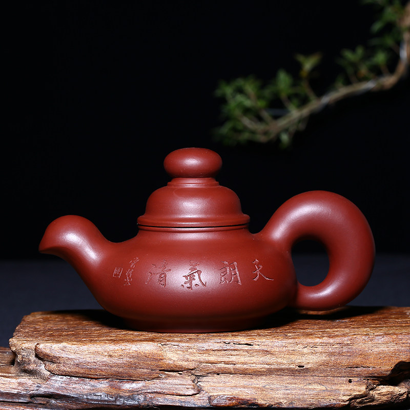 Yixing purple sand old teapot authentic Yixing purple sand pot Gu Jingzhou made bottom trough Qingquan handmade big squirrel pot