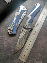 Imported Canadian Brian Tiger Brian Tiger handmade custom Damascus high-end quick Open