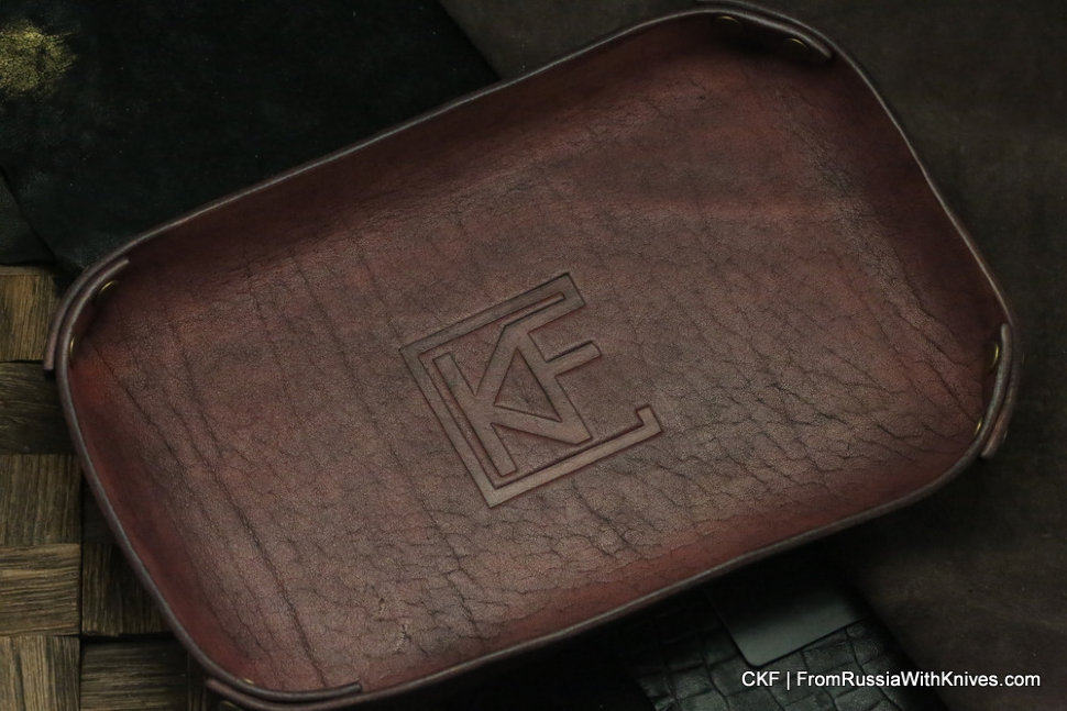 Imported Russian CKF Artisanal Leather Tray Trays EDC Containing Pan Tabletop Finishing Pan Spot-Taobao