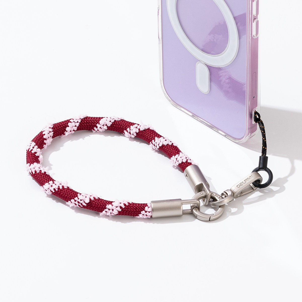 Winter Plush Short Phone Lanyard Wrist Chain Camera Strap for Women with Metal Spacer, Anti-Lost, High-End and Durable