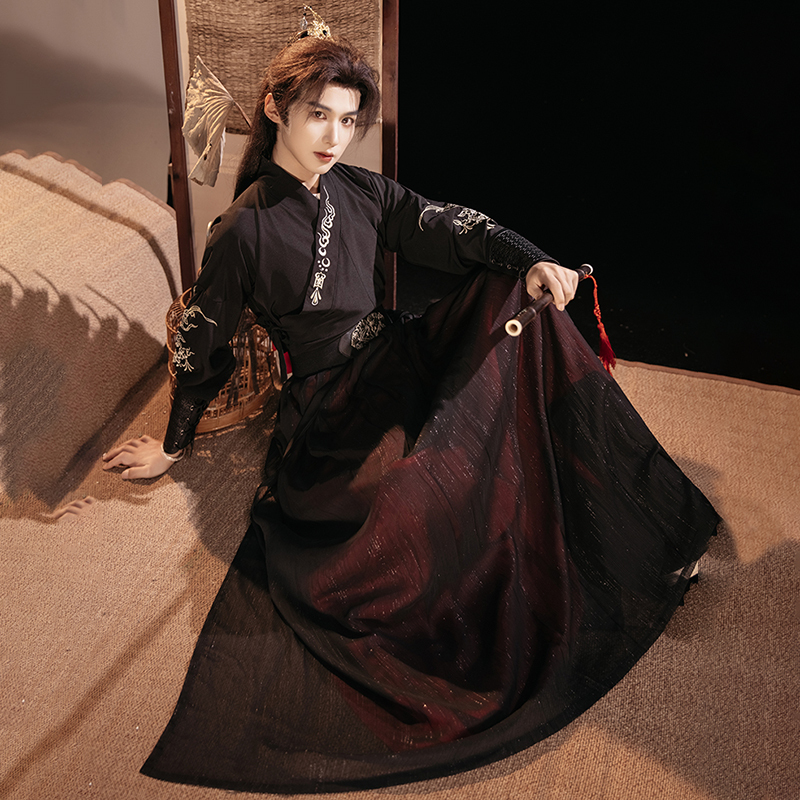 Chinese-Style Chivalrous Ancient Costume Hanfu for Men and Women, Fairy Couple Ancient Costume, Chivalrous Scholar Youth Original Set