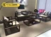 Phong cách Trung Quốc mới ghế sofa gỗ rắn hiện đại phòng khách Zen kích thước căn hộ chung cư vải sofa phòng khách sạn nội thất - Nội thất khách sạn