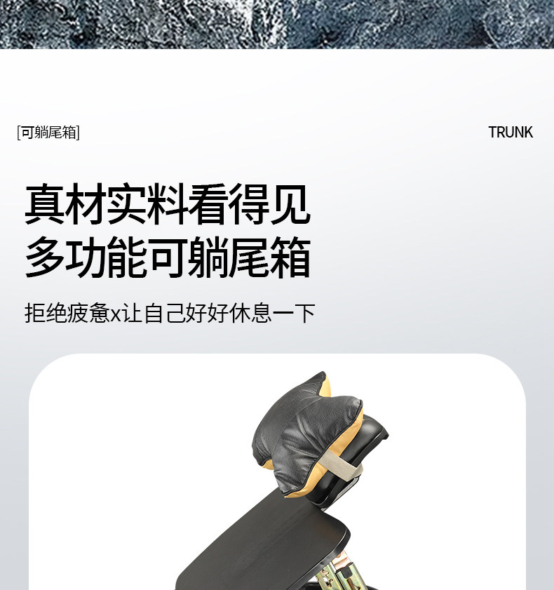 【2-In-1 Tailbox Backrest Pillow】Universal for Delivery Riders, Electric Scooter Backrest, Rest Pillow, Tailbox Recliner
