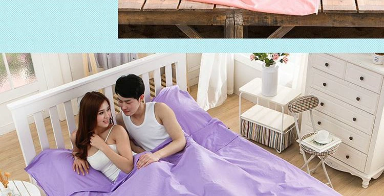 Du lịch sức khỏe túi ngủ cotton xách tay nhẹ túi ngủ lót tàu ngủ túi ngoài trời cung cấp vệ sinh túi ngủ bẩn