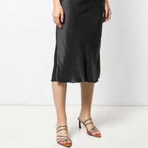  Chenity Buyers Shop Helmut Lang Black Satin Silk Skirt