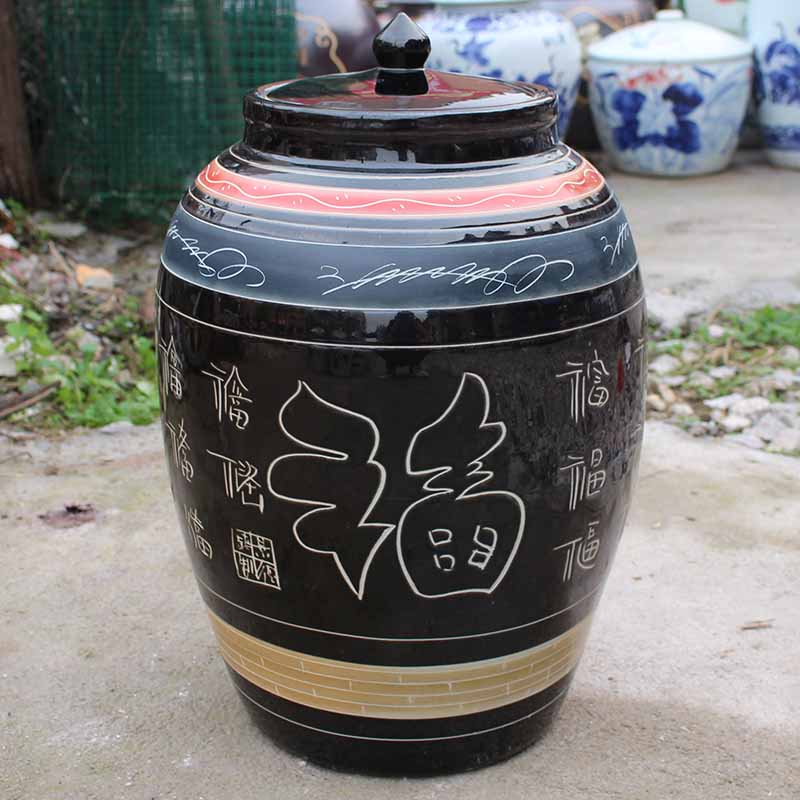 Jingdezhen ceramic household 20 kg 50 kg oil storage water sauce wine rice tank altar bucket pickled vegetable meat tank insect tide special price