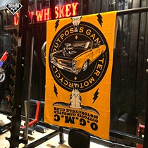 OGMC Harei Club 2021 Trendy New Retro Locomotive Fitness Rub Sweat Bath Towels Big Shawl Sports Towels
