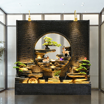 Large Water Curtain Wall Running Water Screen Living Room Fake Mountain Wind Water Wheel Swing Piece Outdoor Villa Garden Courtyard Fountain to make a fortune
