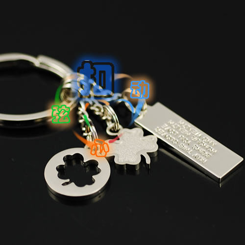Stir the heartstrings★Good lucky four-leaf clover keychain (lettering)★1332