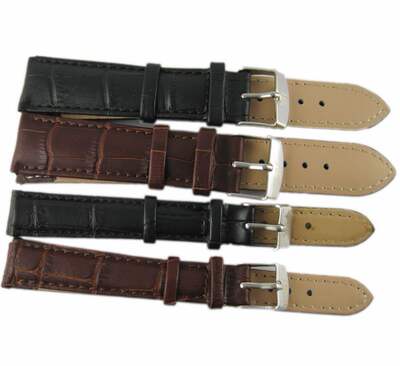 Leather watch strap, black and brown cowhide watch strap, high-quality watch strap, men's and women's watch accessories