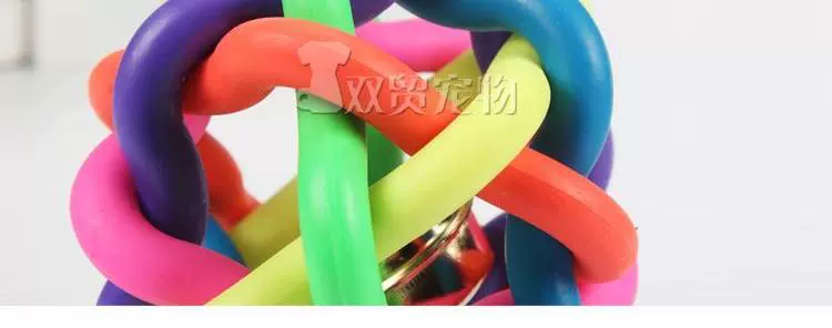 Mèo đồ chơi con chó chuông bouncy bóng cao su phát triển trí tuệ đầy màu sắc chuông bóng con chó nhỏ cung cấp vật nuôi đồ chơi mài răng cho chó